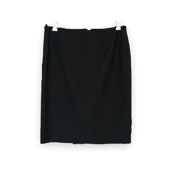 ARMANI COLLEZIONI | Black Virgin Wool Suit Skirt (8) - Picture 1 of 5